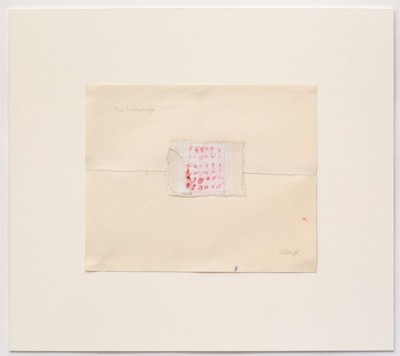 Two Handkerchiefs,
1975,
gouache and pencil on paper,
cm 18 x 23 (sheet); cm 39,5 x 35 (framed), photo: Danilo Donzelli