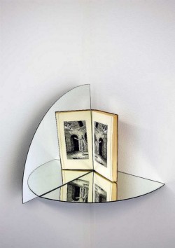 The Go-Between,
2010,
installation, book, mirrors,
cm 40 x 40 x 30
photo credit: Gert Jan van Rooij
