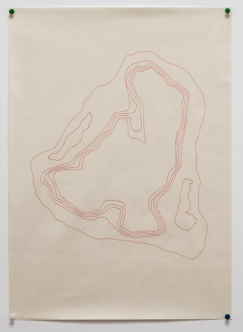 how to draw an island: mountains # 2, 2020, ink on paper 60gr, cm 100 x 70