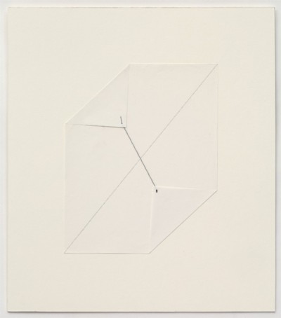 Untitled,
1977-1978,
pencil and thread on paper,
cm 25 x 20 (sheet); cm 42 x 37 (framed), photo: Danilo Donzelli