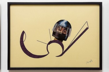 Ritratto analogico (L'astronauta) / Analogic portrait (The astronaut), 1972, collage and felt pen on paper, cm 50 x 70