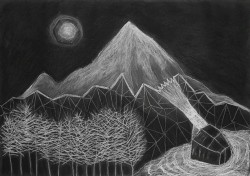 Mysterium, 2008, drawing, chalk and pastel on paper, cm 75 x 104,5
