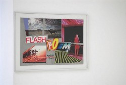 Lamberto Pignotti,
Flash Poem,
2000,
collage,
cm 25 x 35
(cm 31 x 41 framed)