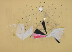 Untitled (Score Drawing) #1, 2009, collage on paper, mixed media, cm 53 x 73