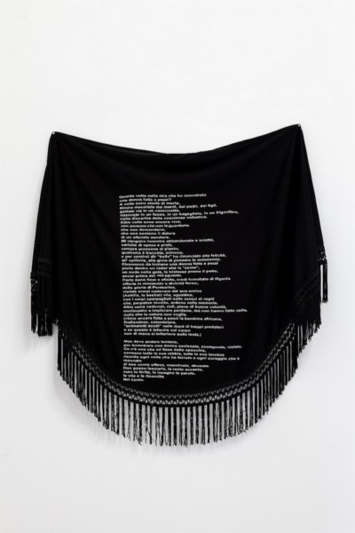 Maria Adele Del Vecchio, Untitled, 2020, print on nylon shawl, variable dimensions