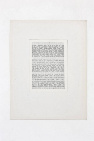 Partitura asemantica (Asemantic score), 1974, ink on paper, cm 65 X 50 (unframed)