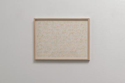 Untitled (automatic writing), 1983 ca., pastel on paper, cm 48 x 67