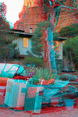 Caretackers' house, before the moving, 2015, anaglyph, cm 60 x 40, ed. 3 + 2 AP