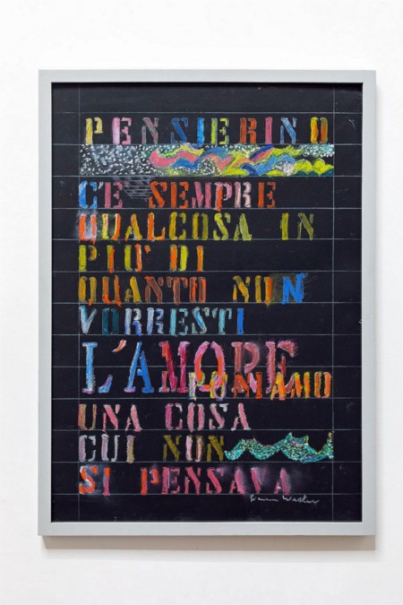 Pensierino (Little thought), 2018, pastel on paper, cm 70 x 50 