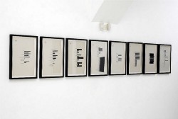 Damir Ocko,
TK (pause scores),
2014,
prints on paper, 8 elements,
cm 48 x 33 (each)
