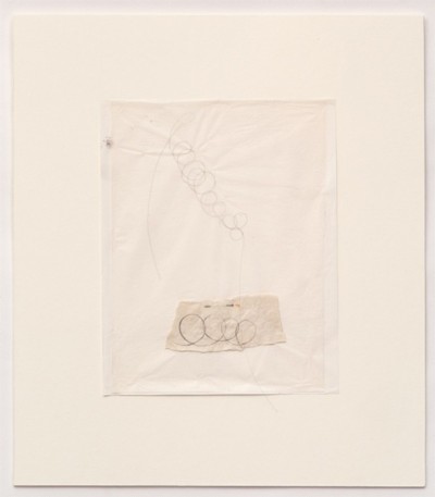 Untitled,
1977-1978,
pencil and thread on paper,
cm 25 x 20 (sheet); cm 42 x 37 (framed),
photo: Danilo Donzelli