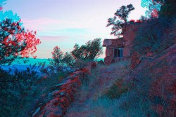 The Ernst's hut side view, 2014-2015, anaglyph, cm 40 x 60, ed. 3 + 2 AP