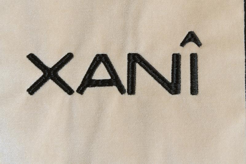 Xanî Xanî Xanî,2021, cm 170 x 100 x 30, standard, black cotton embroidery on velvet, wood, metal, detail