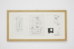 Magdalo Mussio,
Senza titolo,
1975,
mixed media, triptych,
cm 33,5 x 64 (framed)