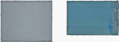 Pause-ffw,
2008,
diptych, oil on canvas,
cm 24 x 30,
cm 20 x 30 