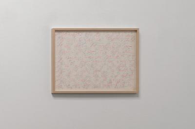 Untitled (automatic writing), 1983 ca., pastel on paper, cm 48 x 67 