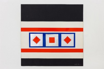 Dimensione quadrato (Square dimension), 1971, collage on paper, cm 50 x 50