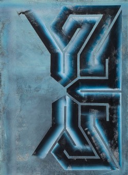 Aimless, 2015, acrylic and chalk on canvas, cm 150 x 110 