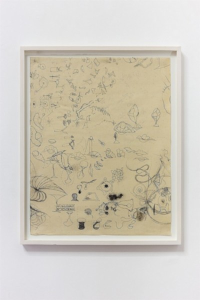 Untitled,
1988-1990,
ink on canvas,
cm 63 x 49,5 (sheet); cm 70 x 57 (framed), photo: Danilo Donzelli