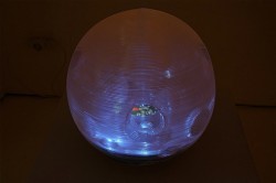 Miniverse 3. Where is the centre of the sea?,
2009,
video sculpture, transparent acrylic, video screen,
30 cm
