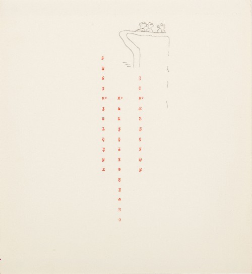 Typecode (Dattilocodice), 1978, typewriting, pencil and ink on paper, cm 25 x 27