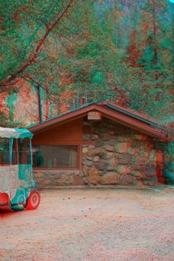Rock House build by Ernst and Tanning, anaglyph, cm 60 x 40, ed. 3 + 2 AP